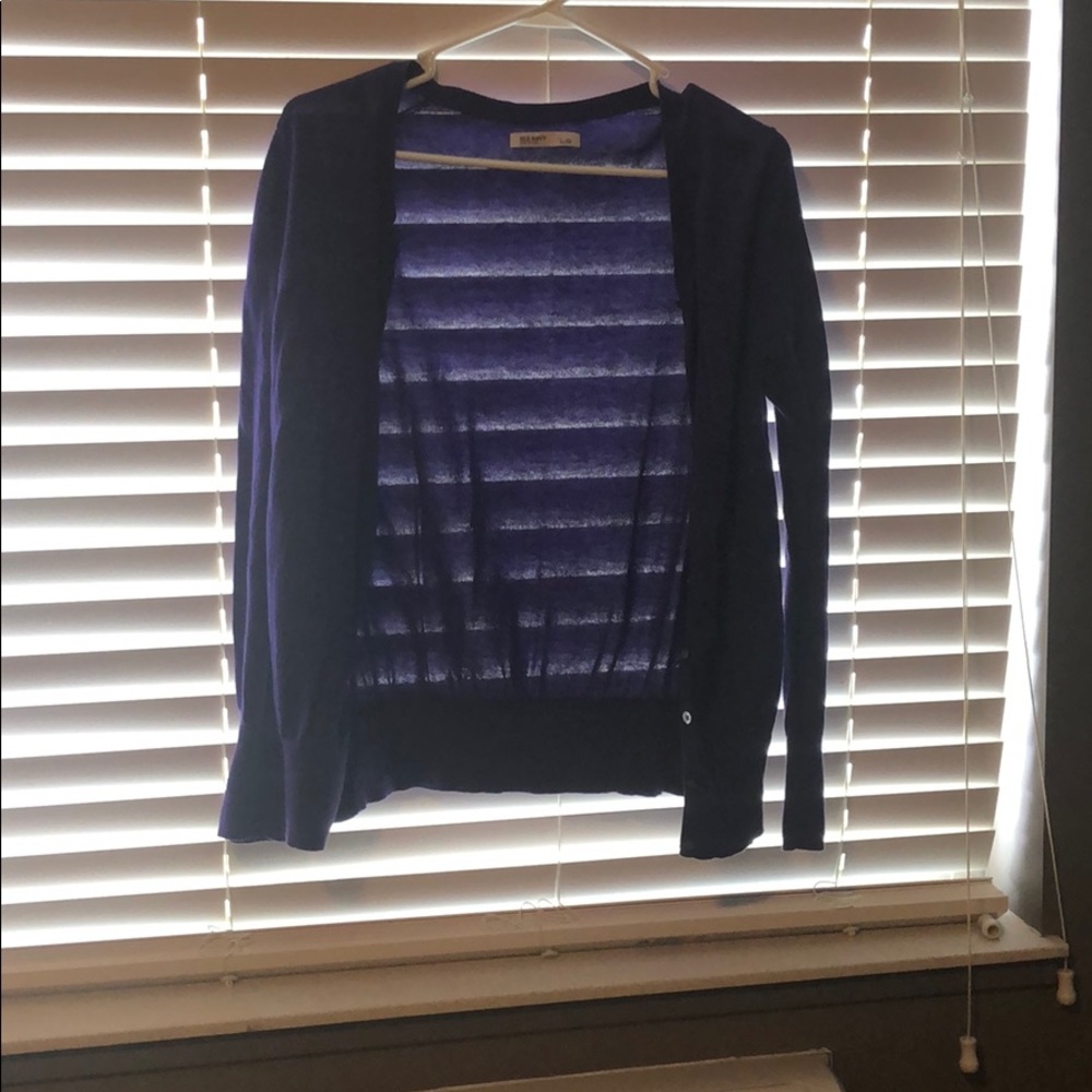 Purple cardigan